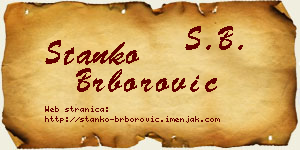 Stanko Brborović vizit kartica